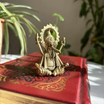 Handcrafted Dhokra Ganesha miniature figure - Image 2